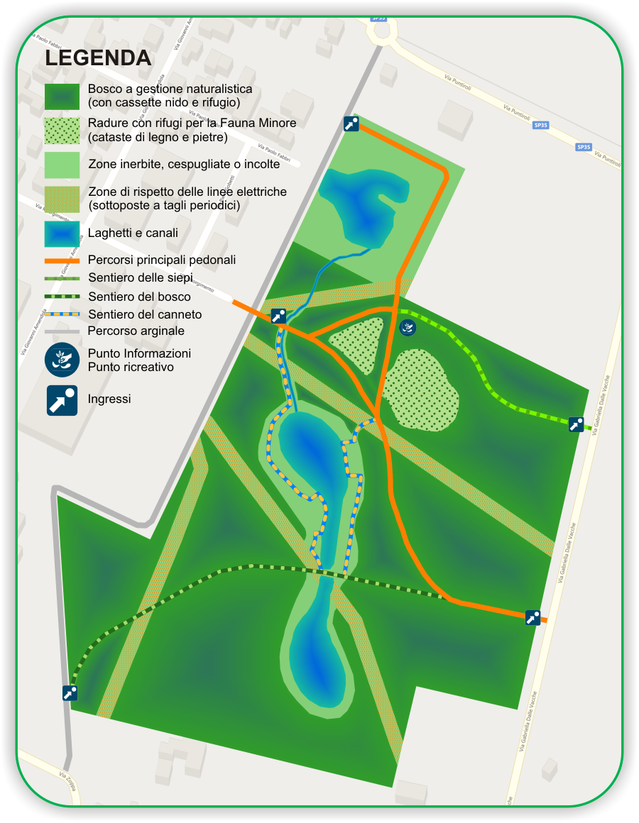 Mappa del Bosco Urbano di Conselice